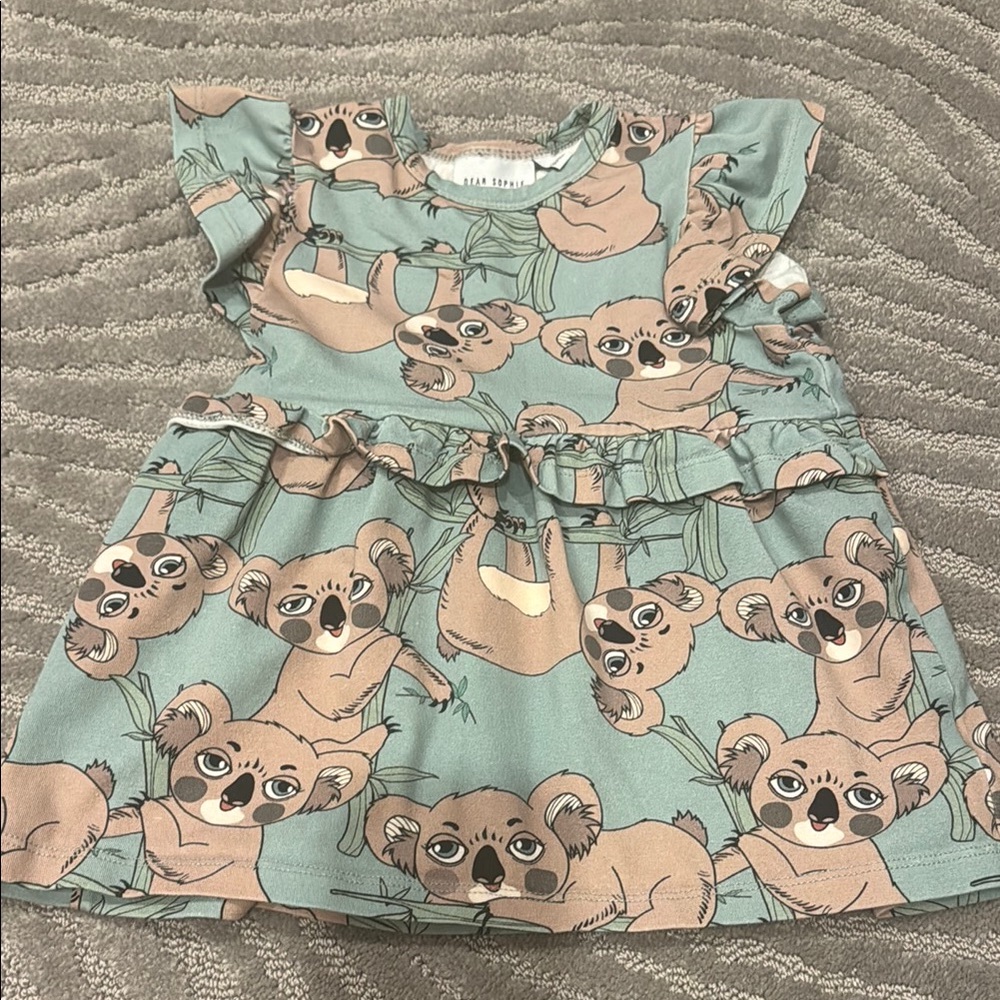 Adorable Koala Print Kids Dress